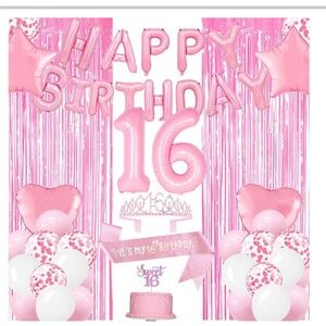 Sweet 16 Birthday Party Decoration Set